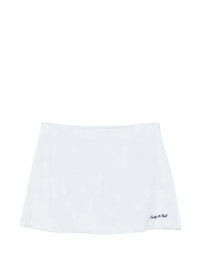 Sporty And Rich Logo-embroidered Terry Skirt In Multi