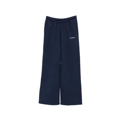 Sporty And Rich Logo-embroidered Track Pants In Black