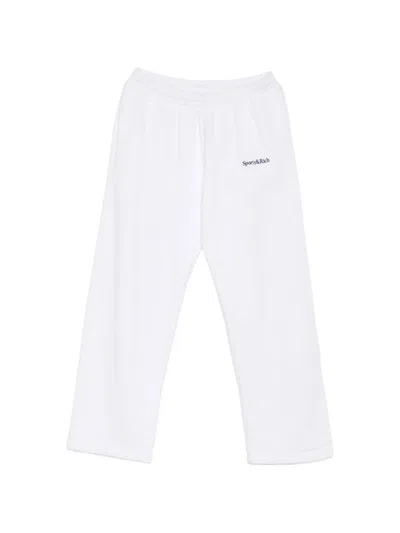 Sporty And Rich Logo-embroidered Track Pants In White