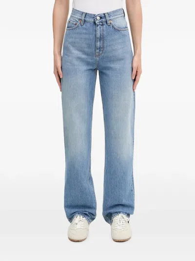 Sporty And Rich Logo-patch Straight-leg Jeans In Multi