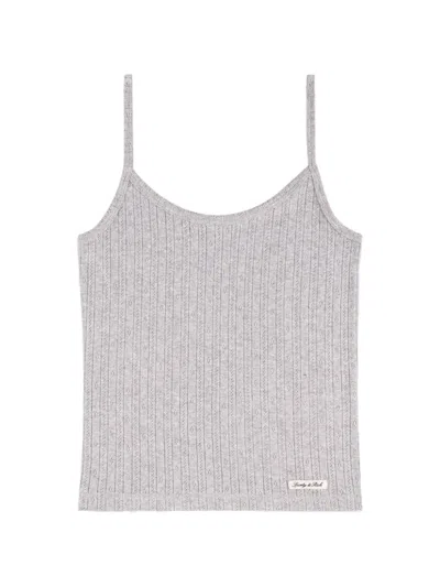 Sporty And Rich Logo-patch Tank Top In Gray