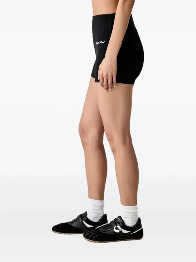 Sporty And Rich Logo-print Mini Shorts In Black