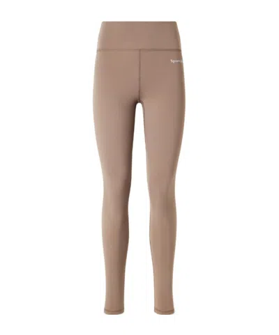 Sporty And Rich Logo-print Stretch-jersey High-rise Leggings In Neutral