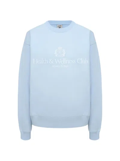 Sporty And Rich Logo-print Sweatshirt In Blue