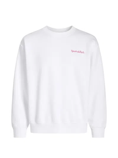 Sporty And Rich Logo-print Sweatshirt In White