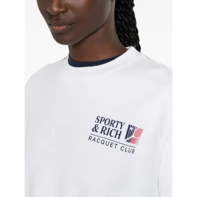 Sporty And Rich Logo-print Sweatshirt In White