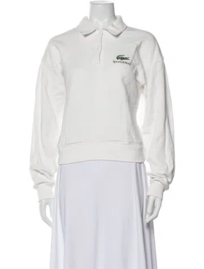 Pre-owned Sporty And Rich Long Sleeve Polo In Neutral