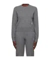 Sporty And Rich Cashmere Crewneck Sweater In Grey