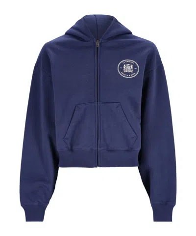 Sporty And Rich Long Sleeve Sweatshirt In Blue