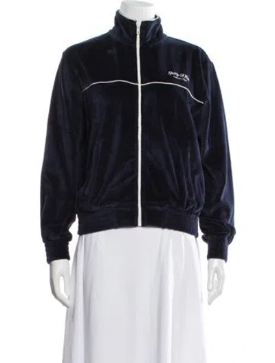 Pre-owned Sporty And Rich Long Sleeve Sweatshirt In Blue