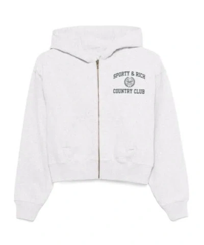 Sporty And Rich Long Sleeve Sweatshirt In Multicolor