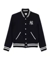 Sporty And Rich Yankees Serif Varsity Jacket In Black