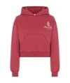 Sporty And Rich Long-sleeved Hooded Hoodie In Red
