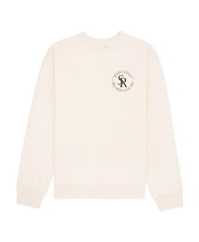 Sporty And Rich Long-sleeved Pullover Hoodie In White