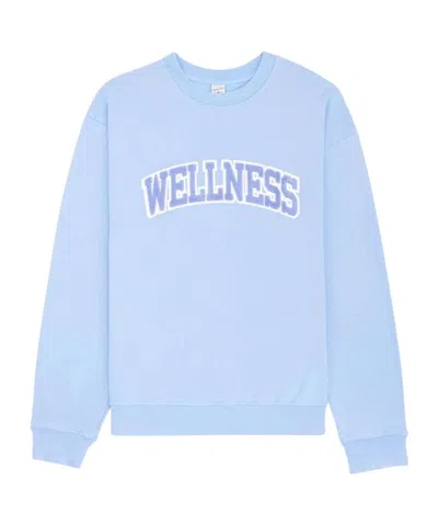 Sporty And Rich Long-sleeved Sweater In Blue