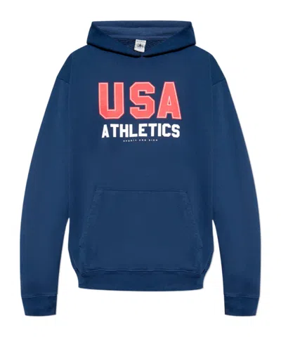 Sporty And Rich Long-sleeved Sweater In Blue
