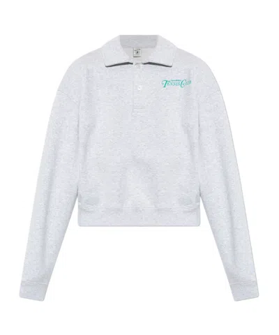 Sporty And Rich Long-sleeved Sweater In White