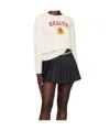 Sporty And Rich Slogan-intarsia Jumper In White