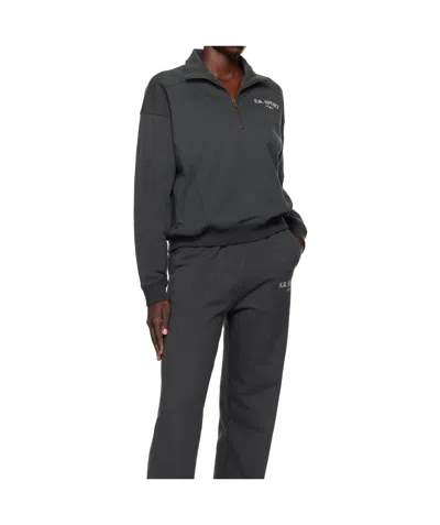 Sporty And Rich Long-sleeved Sweatshirt In Black