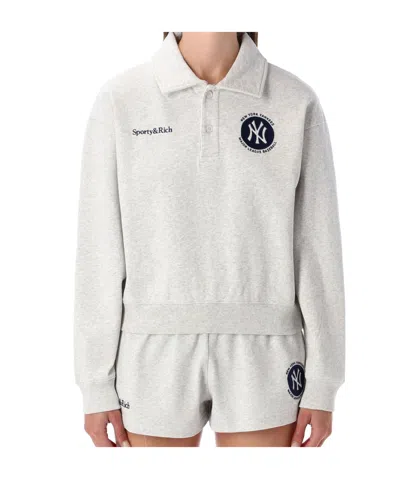 Sporty And Rich Long-sleeved Sweatshirt In Gray