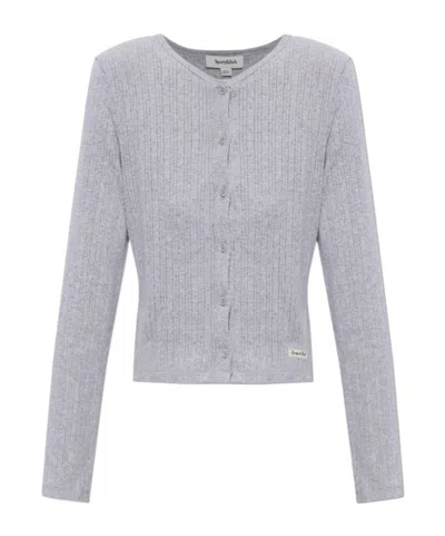 Sporty And Rich Pointelle-knit Button-up Cardigan In Multi