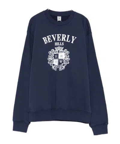 Sporty And Rich Long-sleeved Sweatshirt In Blue