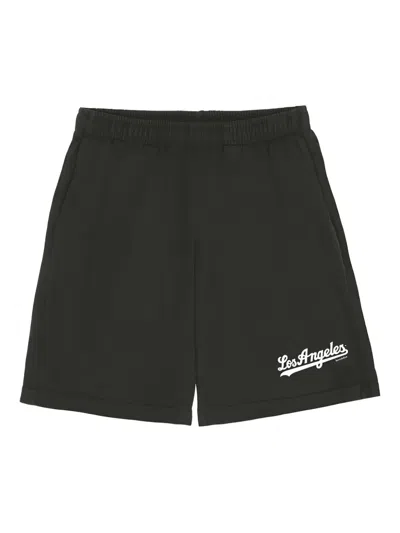 Sporty And Rich Los Angeles-print Shorts In Black
