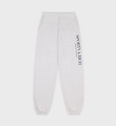 Sporty And Rich Made In California Cotton Track Trousers In Heather Grey