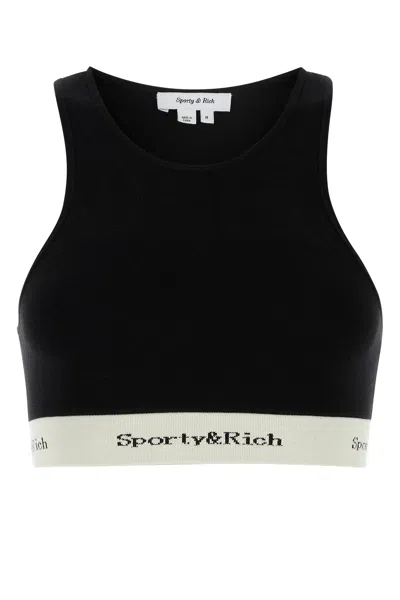 Sporty And Rich Maglia-s Nd Sporty & Rich Female In Black