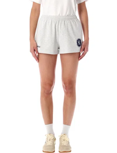 Sporty And Rich Sporty & Rich Major League Super-shorts In Gray