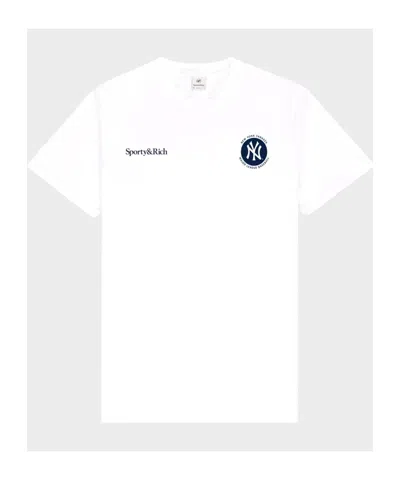 SPORTY AND RICH MAJOR LEAGUE T-SHIRT WHITE/NAVY