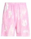 Sporty And Rich Sporty & Rich Man Shorts & Bermuda Shorts Pink Size S Cotton In Pink