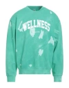 Sporty And Rich Sporty & Rich Man Sweatshirt Emerald Green Size Xl Cotton In Multi