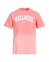 Sporty And Rich Sporty & Rich Man T-shirt Salmon Pink Size L Cotton In Pink