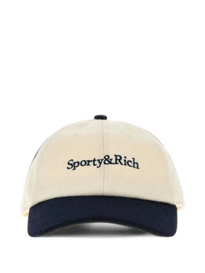 Sporty And Rich Marcus Serif Baseball Cap In Multi