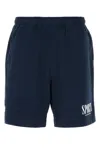 Sporty And Rich Elastic Waistband Cotton Bermuda Shorts