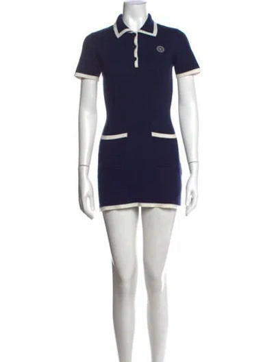 Pre-owned Sporty And Rich Mini Dress In Blue