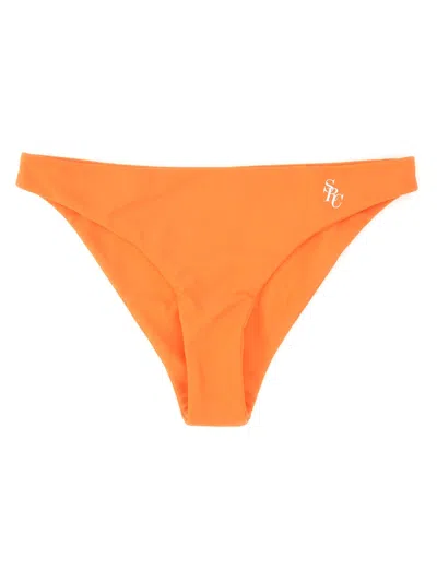 Sporty And Rich Sporty & Rich Mini Logo Bikini Briefs In Orange