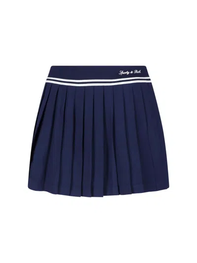 Sporty And Rich Mini Skirt "abigal" In Blue