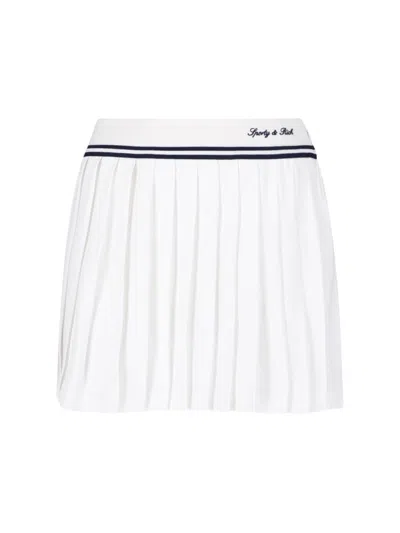 Sporty And Rich Mini Skirt "abigal" In White