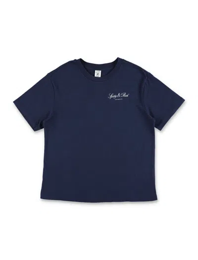 Sporty And Rich Sporty & Rich Mini T-shirt For Girls In Blu
