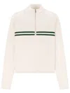 Sporty And Rich Minimal Quarter-zip Sweatshirt In 中性色