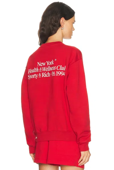 Sporty And Rich Modern Crewneck Sweatshirt In Red