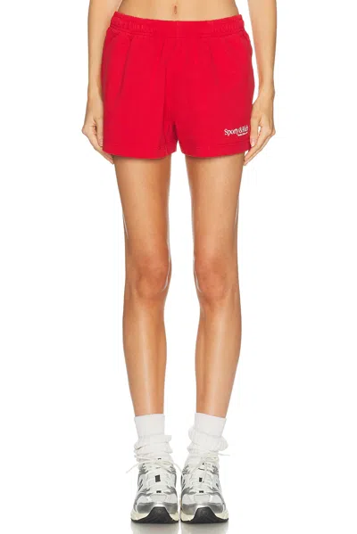 Sporty And Rich Lounge Short Modern Cut Pockets In Red