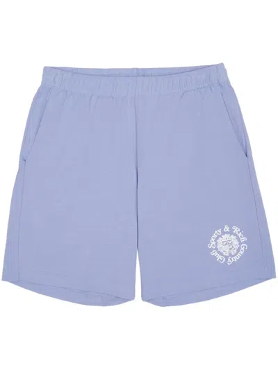 Sporty And Rich Monte Carlo Cotton Track Shorts In Purple