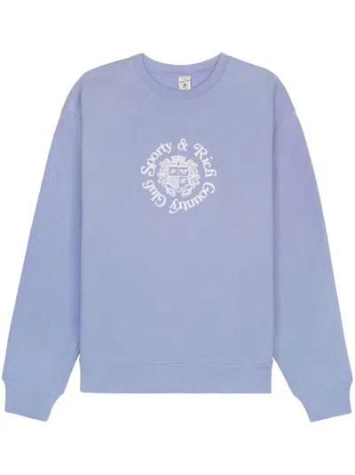Sporty And Rich Monte Carlo Sweatshirt In 蓝色