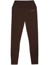 Sporty And Rich N.03 Logo-print Leggings In Chocolate