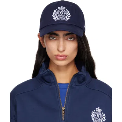 Sporty And Rich Navy Ny Crest Hat In Blue