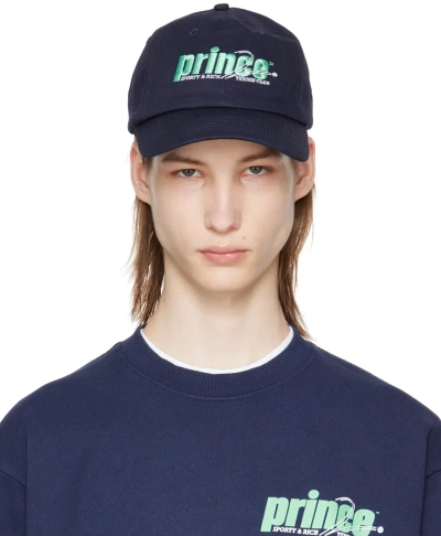 Sporty And Rich Navy Rebound Cap In Blue