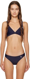 Sporty And Rich Navy Romy Bikini Top In Navy